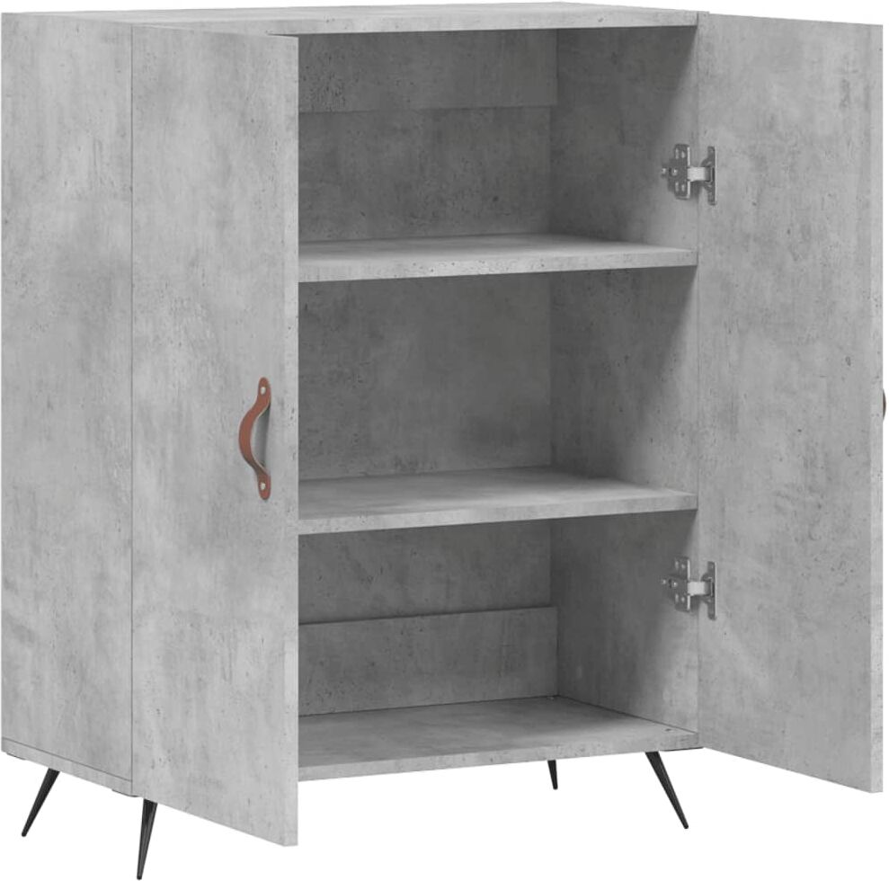 vidaXL Buffet gris béton 69,5x34x90 cm bois d'ingénierie
