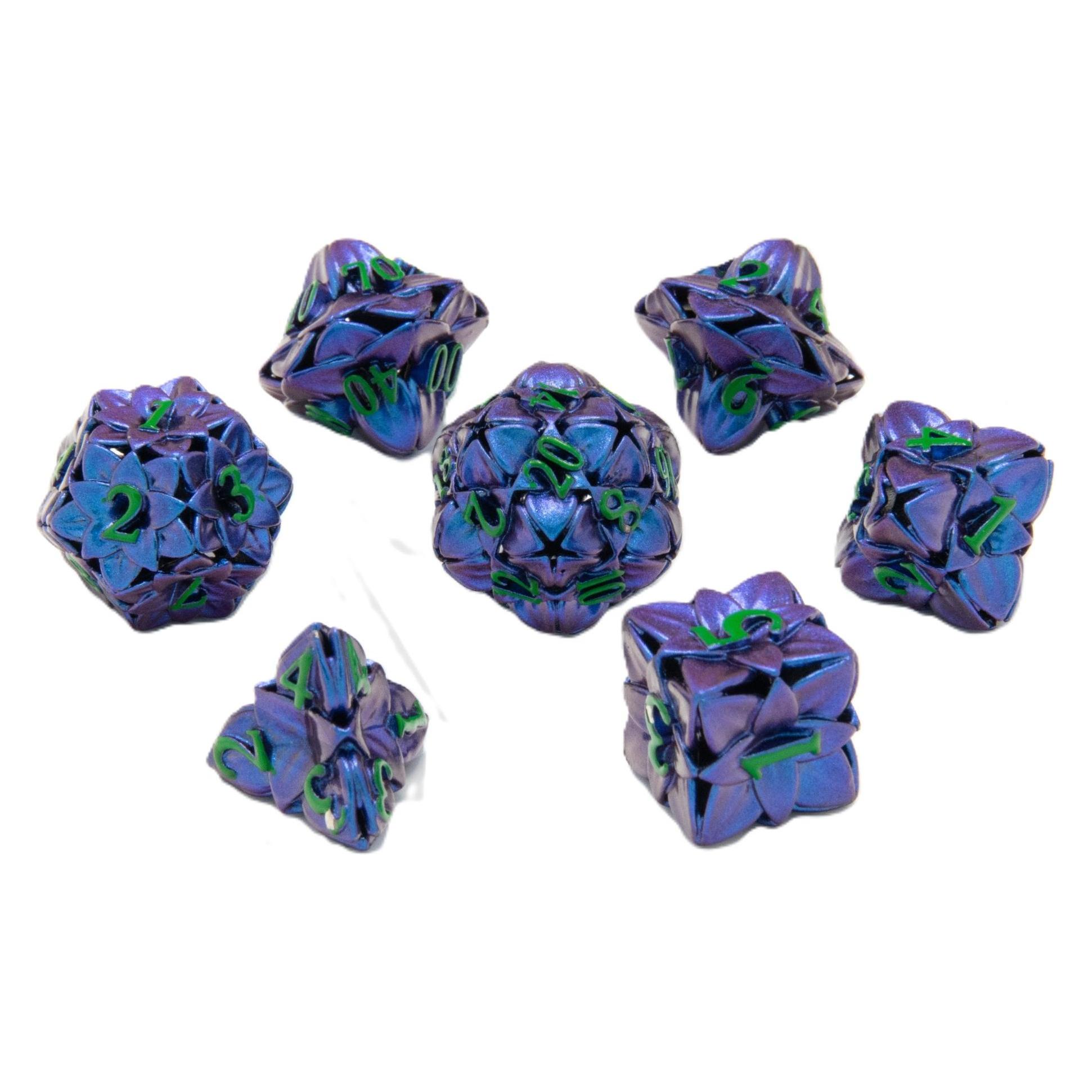 Glass Staff Shadowbloom Hollow Metal RPG Dice Set (70382348)