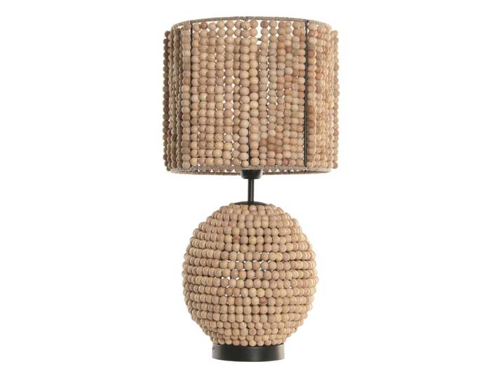 Lampe en bois et acier marron 28x28x56 cm