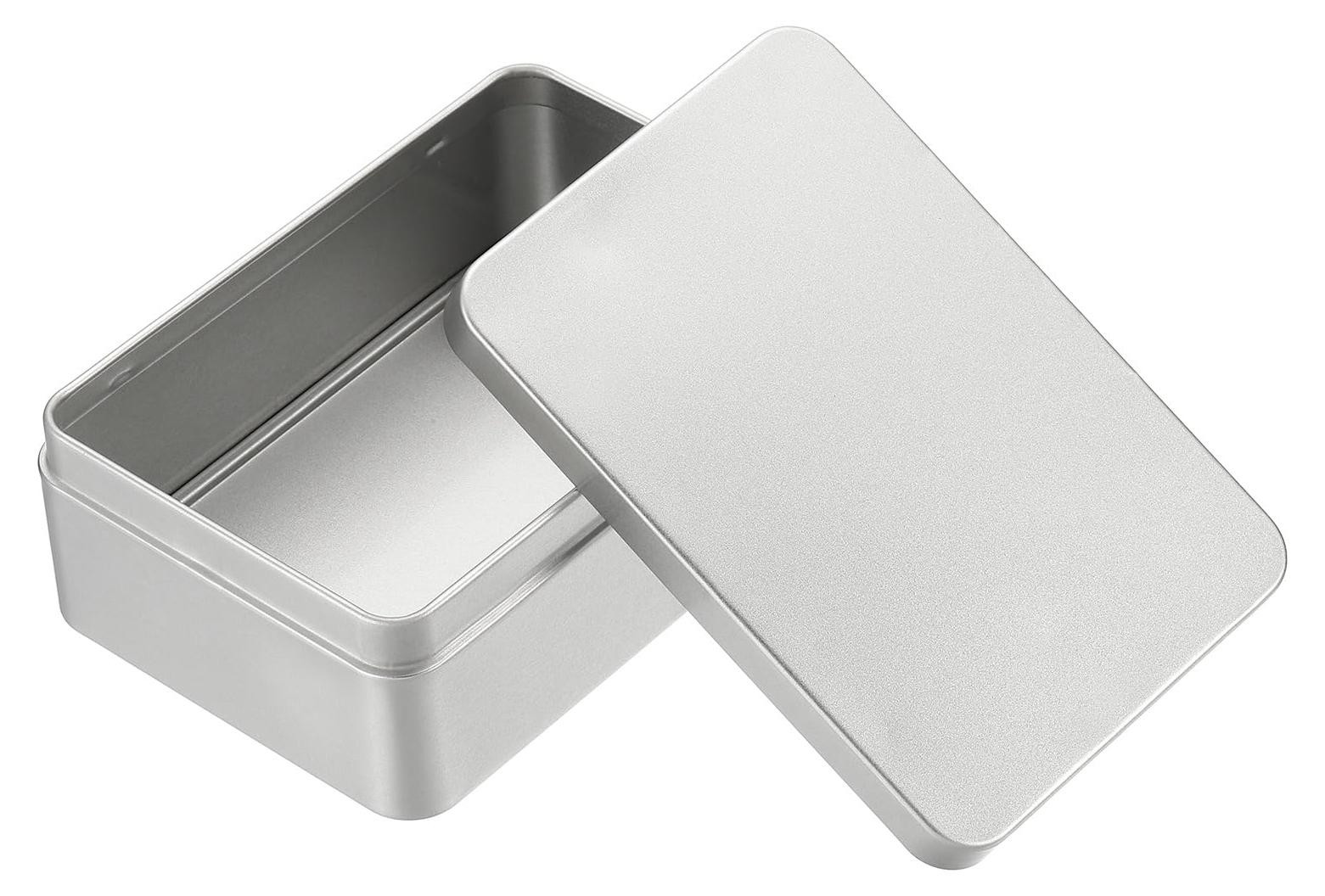 Dripio Metalen Opbergdoos met Deksel, Zilverkleurig