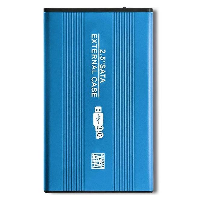 Qoltec External Hard Drive Case HDD/SSD 2.5" SATA3 USB 3.0 Mėlyna (0.42 m) (51859)