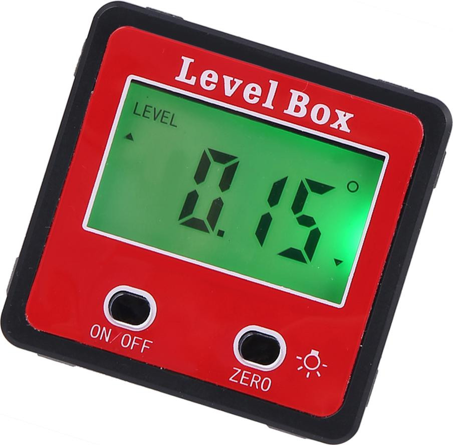 Cocosity Digitale Horizontale Hoekmeter en Hellingsmeter met Magnetische Basis, Rood