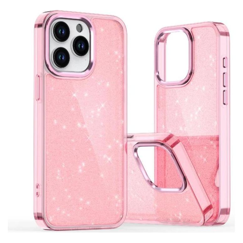 Hurtel Glitter Case for iPhone 16 Pro - pink with glitter (Apple iPhone 16 Pro) (GLITTER CASE FOR IPHONE 16 PRO PINK)