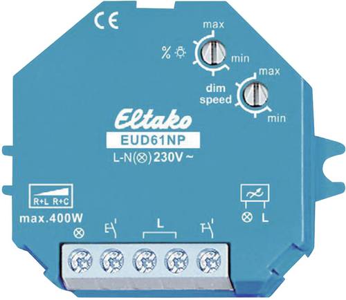 Eltako 61100830 Aufputz Dimmer, Unterputz Dimmer Geeignet für Leuchtmittel: Energiesparlampe, Glühlampe, Halogenlampe