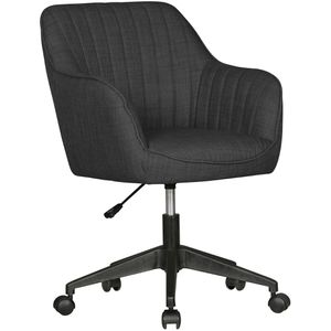 AMSTYLE Besucherstuhl SPM1.402, mit Armlehnen, Fußkreuz, Stoff, anthrazit