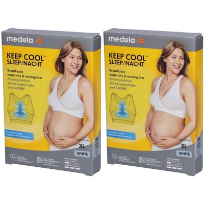 Medela Keep Cool Schlaf BH XL weiß 2x 2x1 St