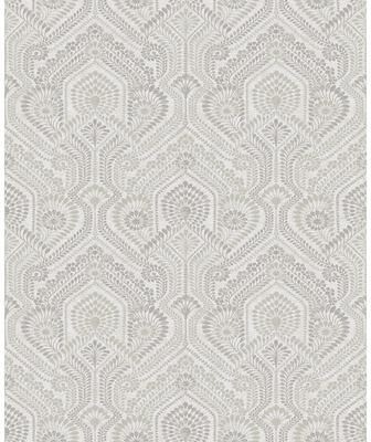 A-Street Prints Fernback Grey Ornate Botanical Wallpaper