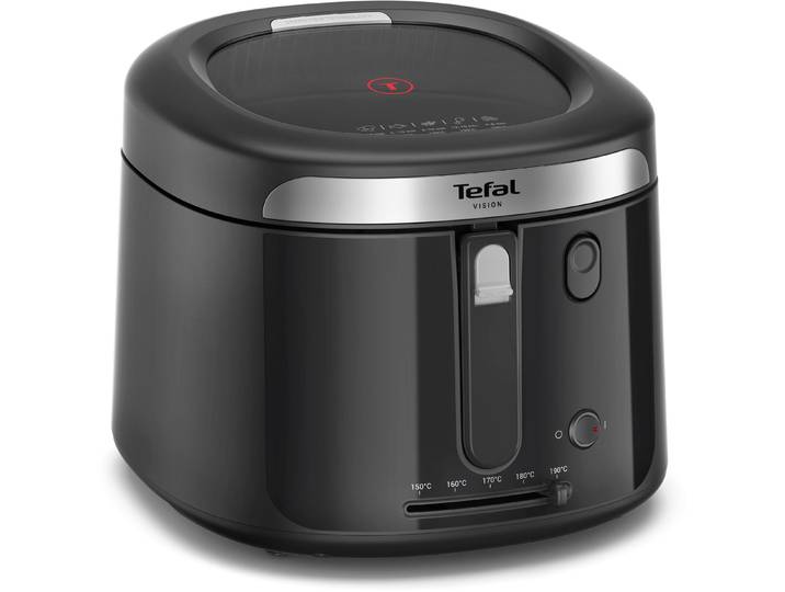 TEFAL Fritteuse Vision , schwarz, B:31,1cm H:27,3cm T:35,7cm, Fritteusen, extragroßes Sichtfenster für bessere Sicht, einfache Reinigung, FF2528, Fritteuse