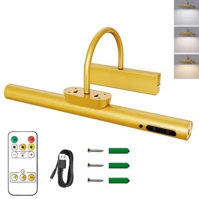 Uplift Picks 4000mAh Rechargeable Picture Light Wireless Dimmable LED Art Light gold tricolor