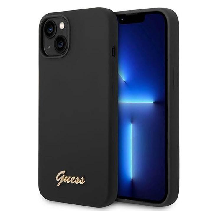 Guess GUHCP14MSLSMK iPhone 14 Plus 6,7" czarny/black hard case Silicone Vintage Gold Logo (Apple iPhone 14 Plus) (GUHCP14MSLSMK)
