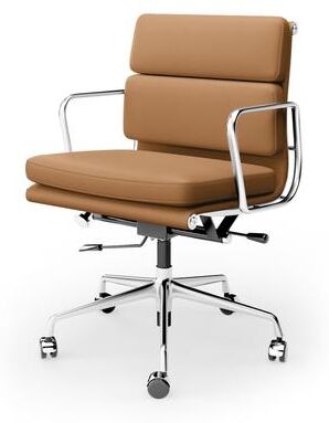 furgle Executive Chair Upholstered Genuine Leather Ergonomic Adjustable Office Chair