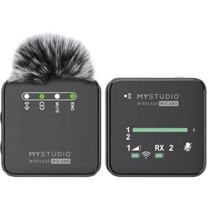MyStudio Wireless MIC UNO Mikrofon, schwarz, digitales Drahtlos-Mikrofonsystem