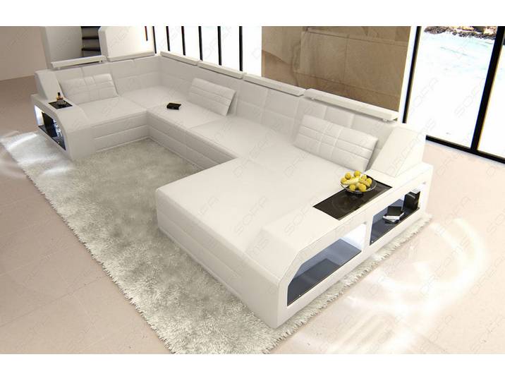 Leder Couch Arezzo U-Form