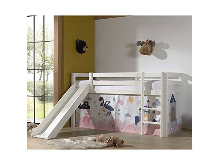 VIPACK Bed\, pino Cotton\, White\, 90 x 200 cm