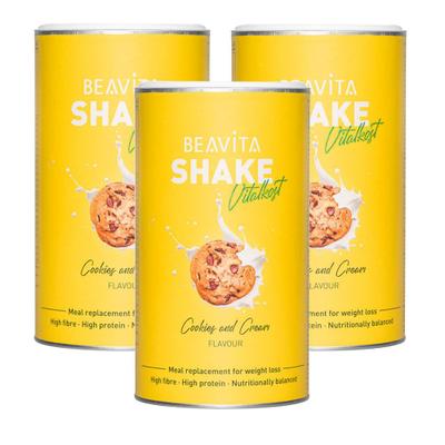Beavita 2 Wochen Diät-Paket, Cookies-Cream 3x572 g Pulver