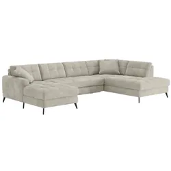 SOMETA Wohnlandschaft Matteo II Stoff Weiß Ivory