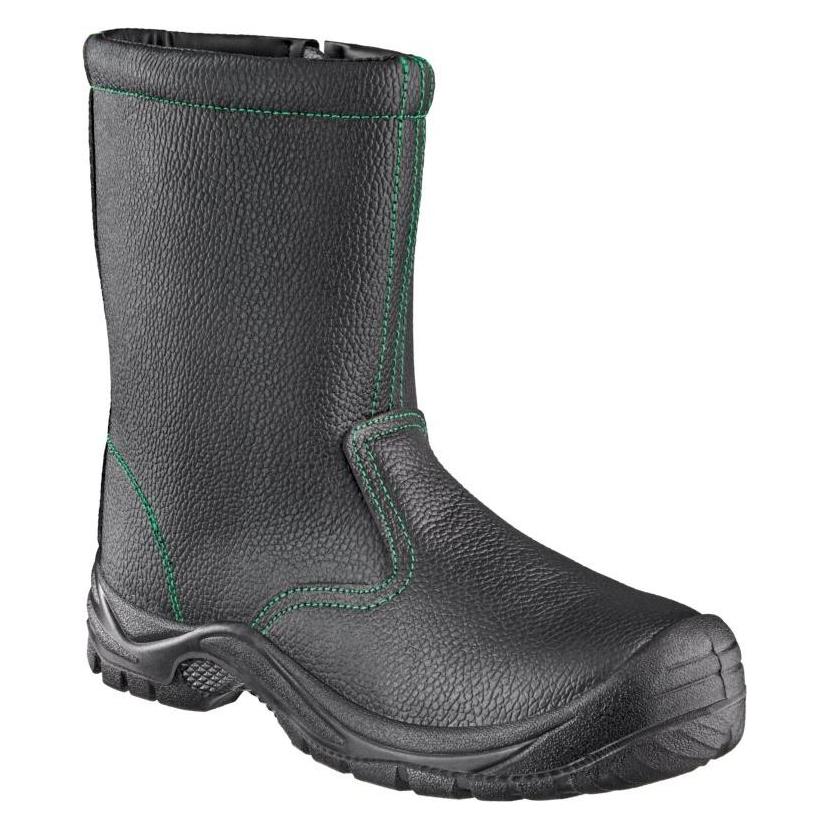BIG Arbeitsschutz S3-Winterreissverschlussstiefel schwarz/grün,Gr.43 (S3, 43) (228247)