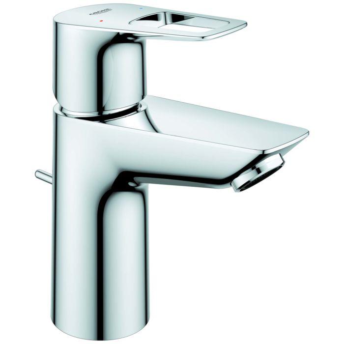 Grohe BauLoop Waschtischarmatur 23335001 1/2", S-Size, mit Ablaufgarnitur, Temperaturbegrenzer, chrom