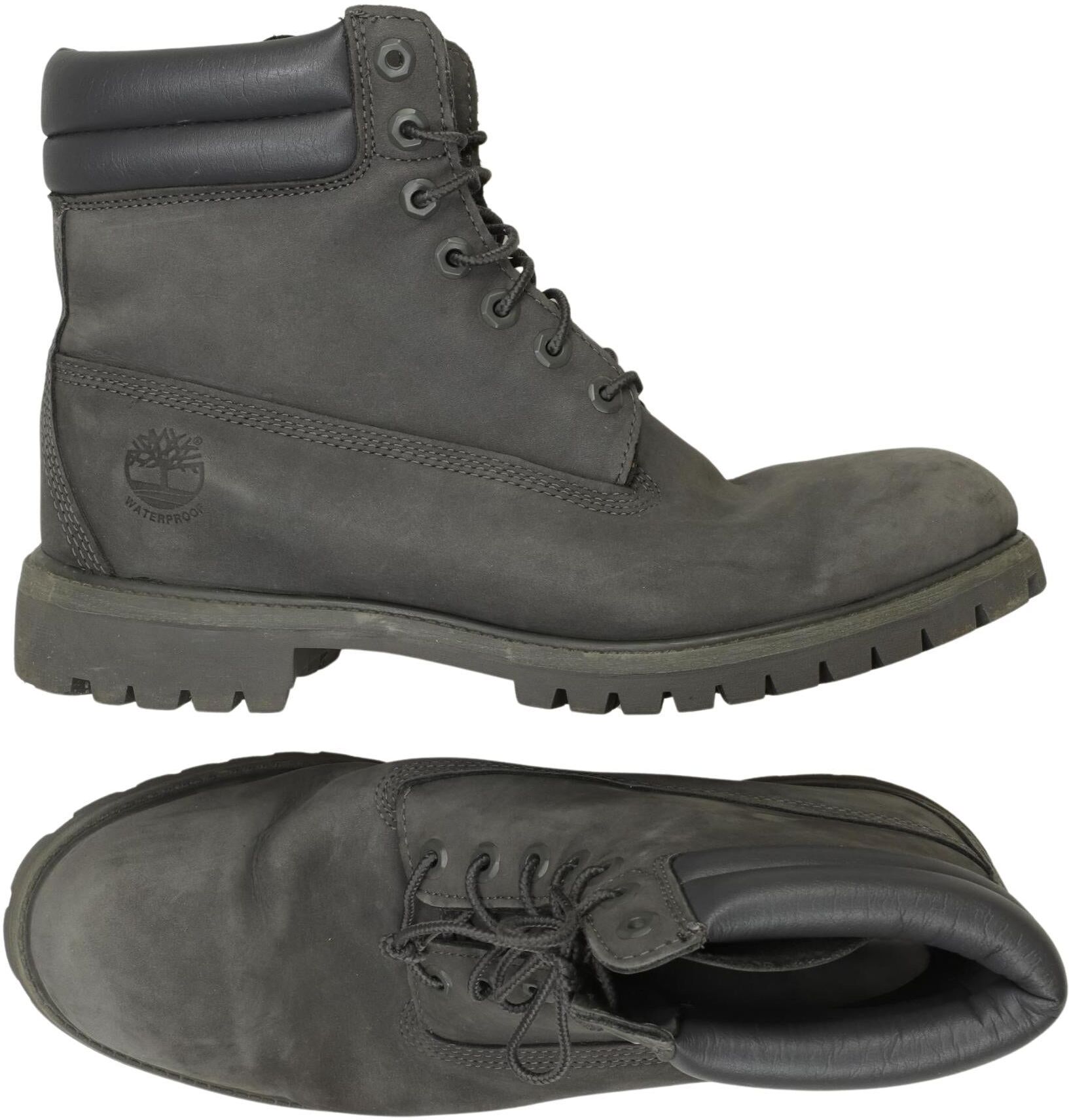 Timberland Herren Stiefel, Grau, Gr. EU 45, Leder - Second Hand