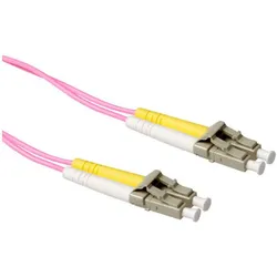 ACT 2 meter LSZH Multimode 50/125 OM4 fiber patch cable duplex with LC connectors (2 m), Netzwerkkabel