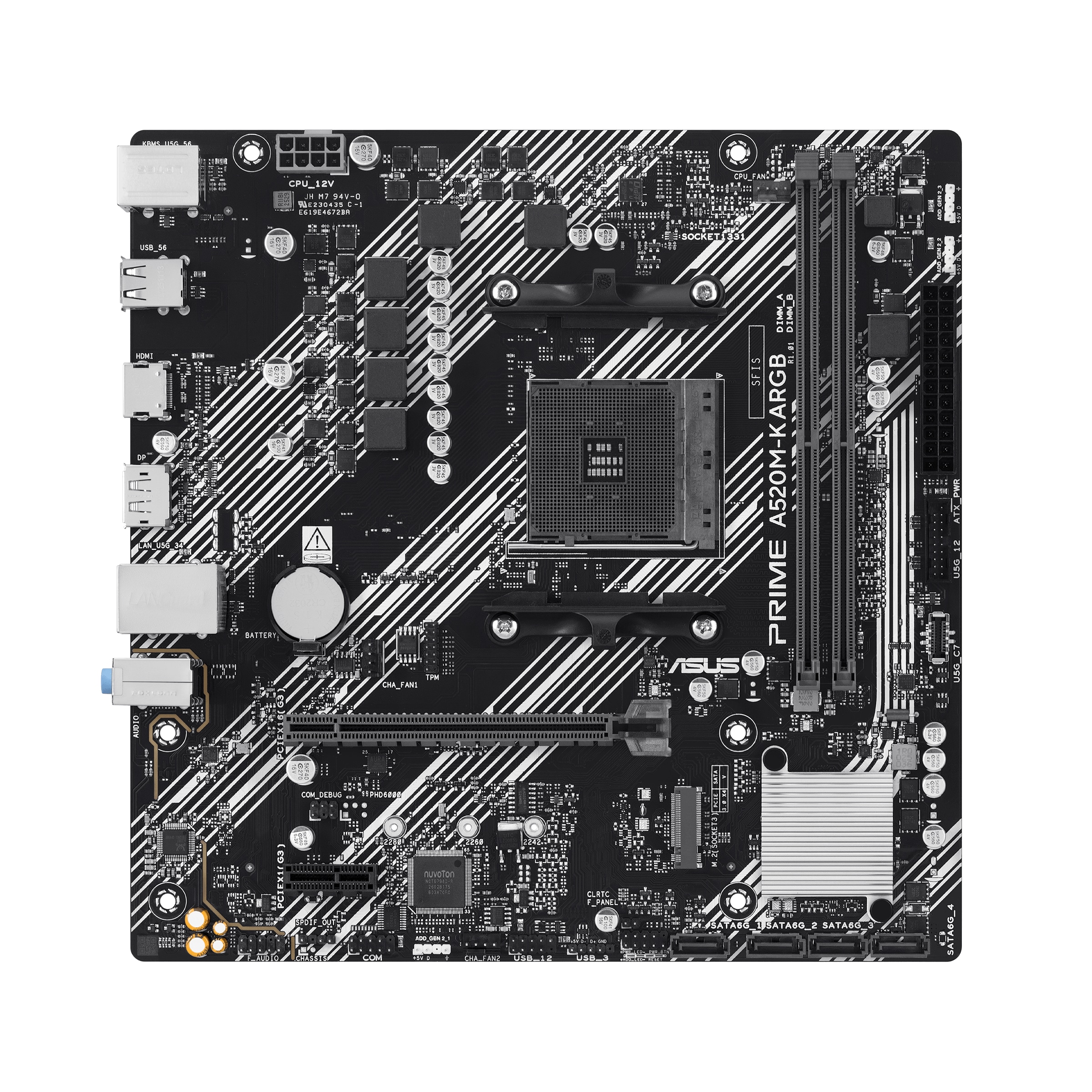 ASUS PRIME A520M-K ARGB Mainboard AM4 mATX HDMI/DP