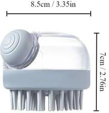 Uplifted Finds Pet Silicone Shampoo Dispenser Bath Brush gray