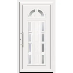 Feba Novotherm Kunststoff Haustüre Modell 514, weiß, mit Glas Orna C - weiß