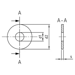 DIN 9021 - Messing -17x50x3 für M 17 - Scheiben