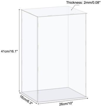 Unique Acrylic Display Case Box Clear Dustproof Protection for Collectibles