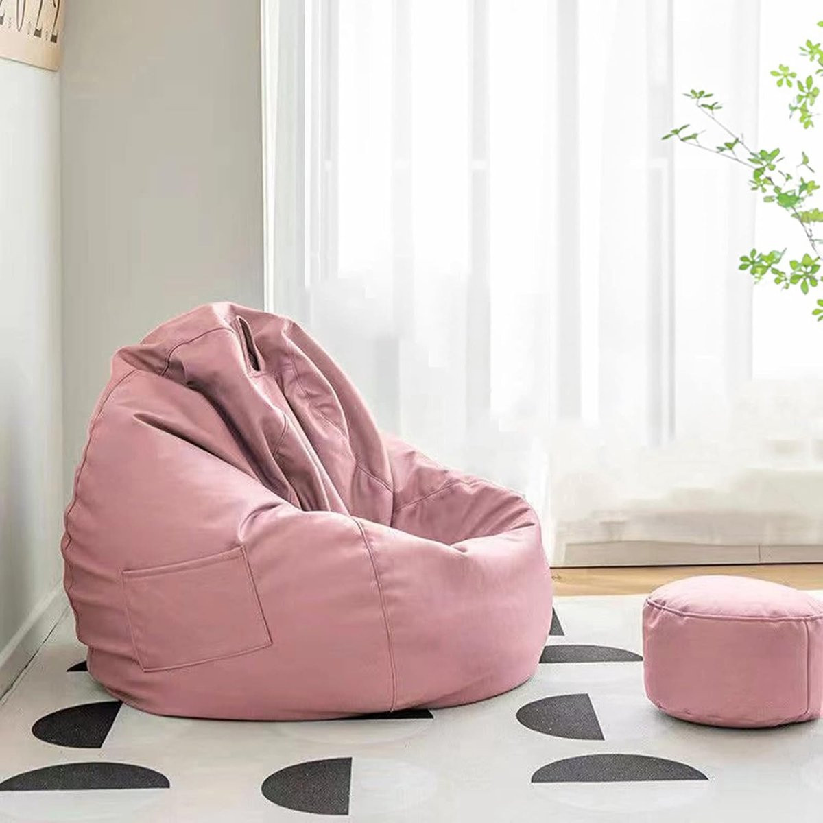 Zitzak Stoelhoes zonder vulling - Roze - 90 x 100 cm