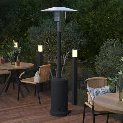 Flash Furniture Outdoor Patio Heater - 7.5 Feet Round Steel Patio Heater - 40,000 BTU's