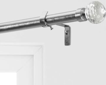 Exclusive Fabrics Glass Sphere Prism Extendable Metal Rod Set, 52 - 144