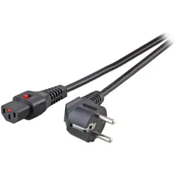 EFB Elektronik GmbH Netzleitung Schutzkontakt 90° (5 m), Stromkabel, Schwarz