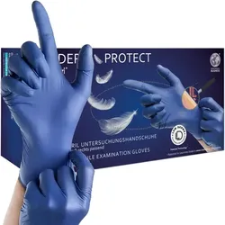 Ampri Nitrilhandschuhe Epiderm Protect metal blue XL 100er Gr.10, puderfrei, für sensible Haut, unsteril, 100 Stück/Box
