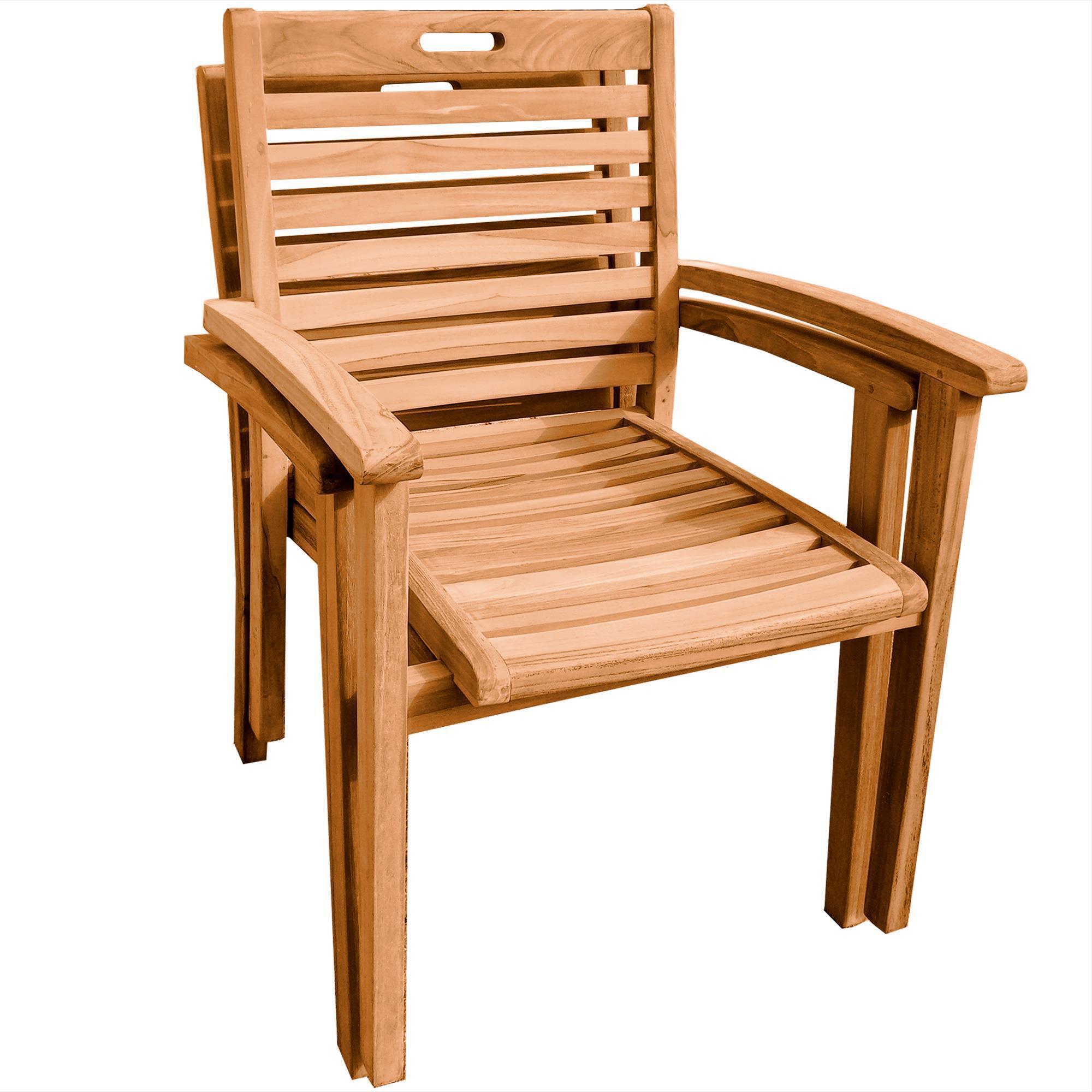 Teak Stapelstuhl Tirol - 2 Stück