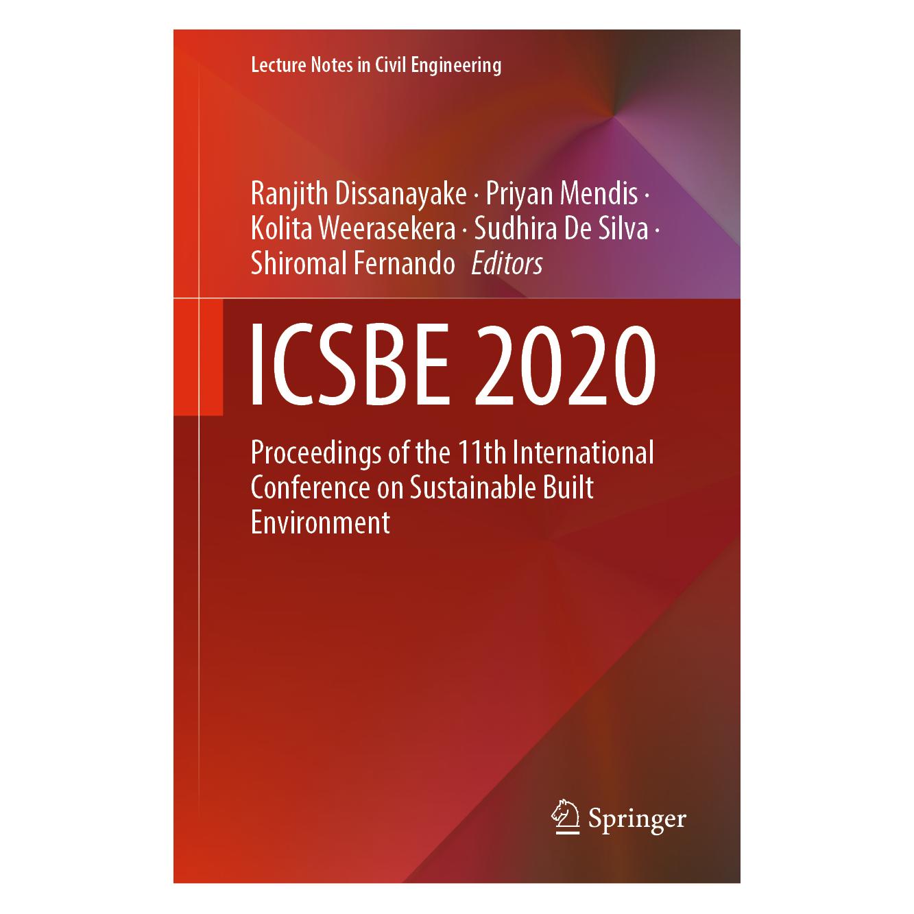 Springer ICSBE 2020 (Englisch, Hardcover, Kolita, Kolita Weerasekera, Mendis, Priyan, Ranjith Dissanayake, Shiromal Fernando, Sudhira De Silva, Weerasekera et al) (71876219)
