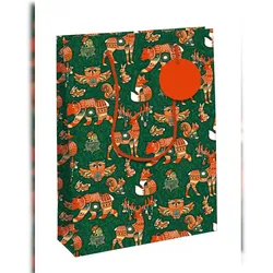 Clairefontaine 6x Große Geschenktasche, Forest Rot & Grün, Excellia, 26,5x14x33cm - Grün X-34671-2C