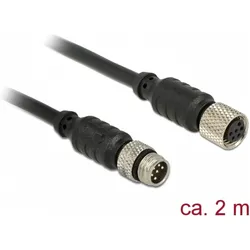 Delock Sensor extension cable, Elektronikkabel + Stecker, Schwarz