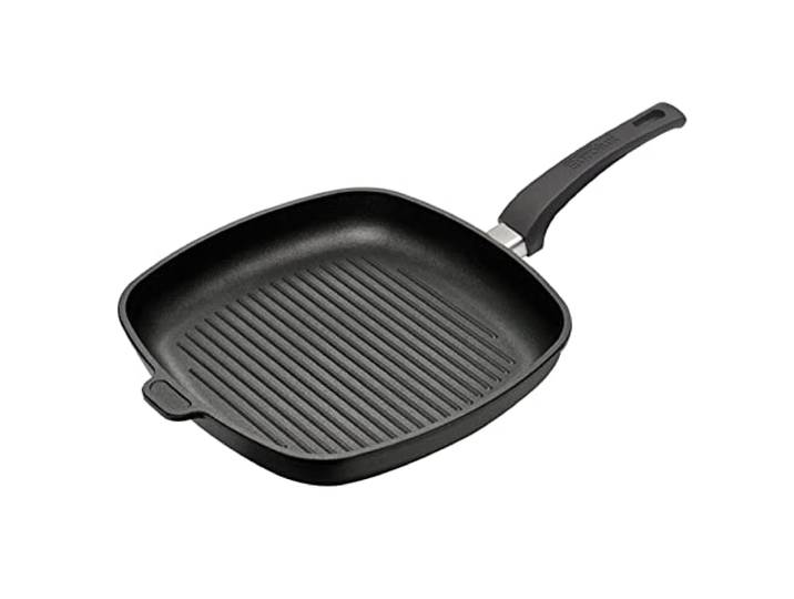 Eurolux Grillpfanne 28x28 cm - große flache quadratische Guss-Pfanne mit Antihaft-Beschichtung - ohne Induktion - Made in Germany