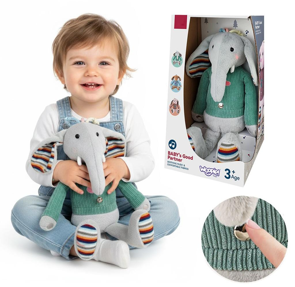 Woopie Interactieve Olifantknuffel met Geluid en Licht