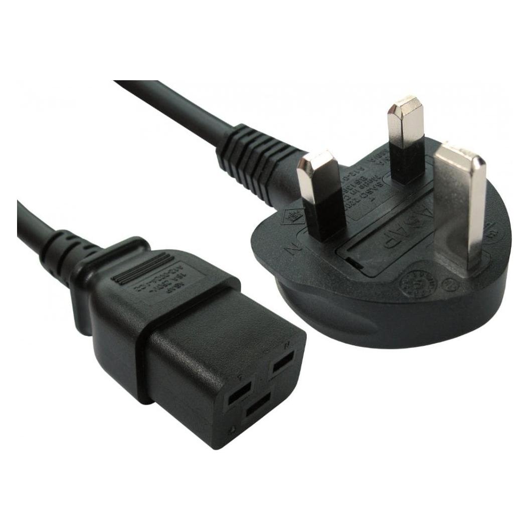 Cables Direct CDL 2m UK Plug to C19 Mains Lead (2 m) (RB-293WH)