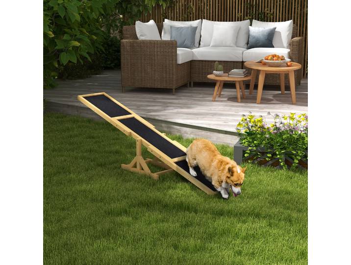 PawHut Balançoire Agilité Chien Antidérapante 50kg 180x30x30cm