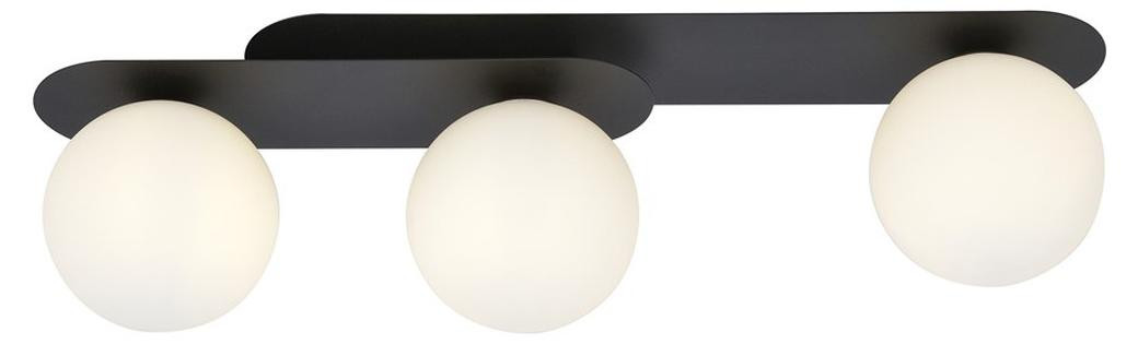 Kendra Home Hanglamp Sphere met opaalglas en matzwart staal