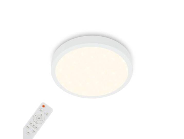 Briloner Leuchten Ceiling Light Starry Sky Plafonnier à gradation Température de couleur réglable Lampe de surface Télécommande Blanc Diamètre 280 x 40 mm
