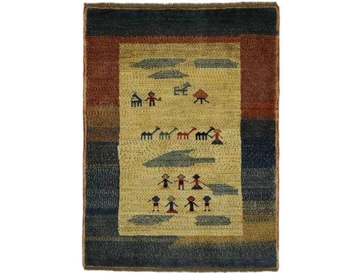 Perser Gabbeh Teppich 102x139 Handgeknüpft Modern Orientteppich Perserteppich Wolle