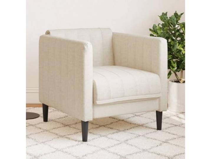 HEFZGDB Leinen Sessel mit atmungsaktivem Stoff und dick gepolstertem Sitz, stabile Beine und modernes Design, geeignet für Wohnzimmer und Entspannung,