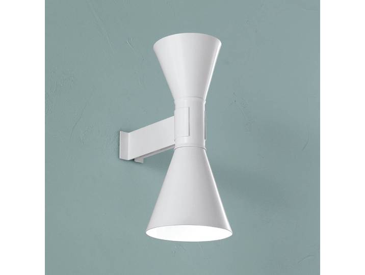 Nemo Wandlampe Applique de Marseille, dimmbar, weiß / opal, für Wohn- / Esszimmer, Aluminium, Wandleuchte, Wandlampe Innen