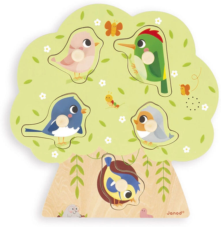Puzzle sonore Oiseau 5 pcs - Janod