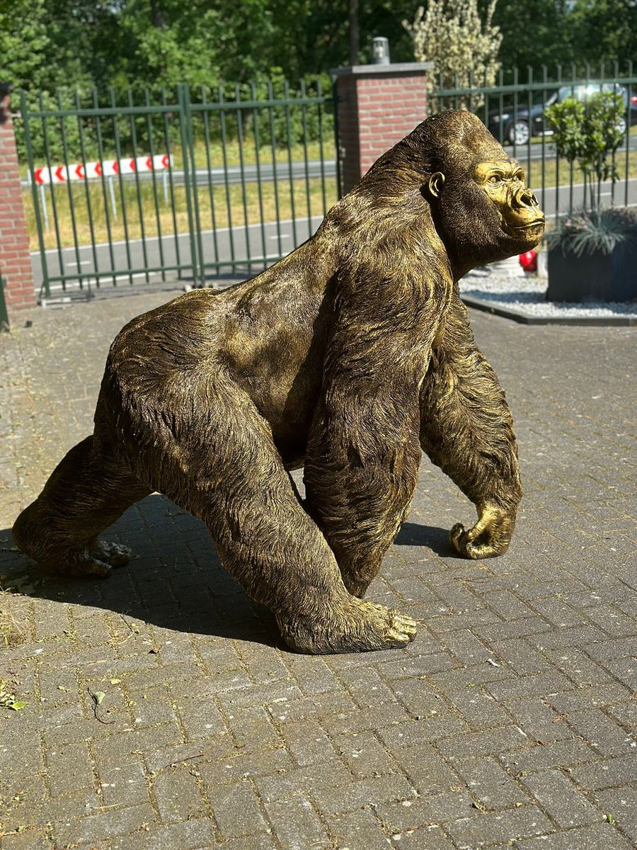 Goodyz Gorilla XXXXXL Staand Beeld in Brons