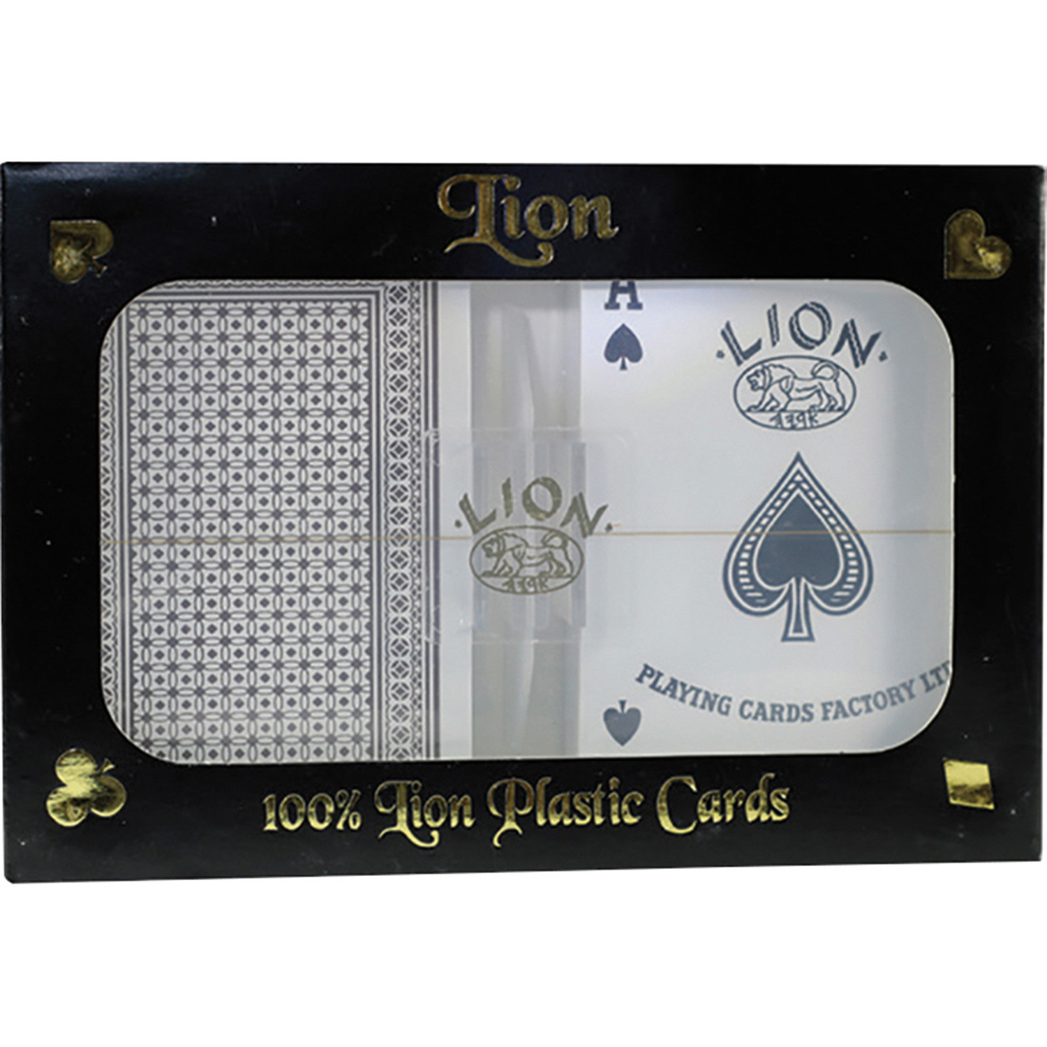 Lion Games spelkaarten set van twee met poker thema
